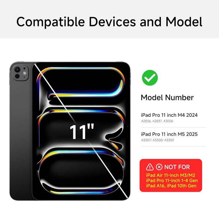 Магнитен калъф с клавиатура за iPad Pro 11 inch,Гаранция