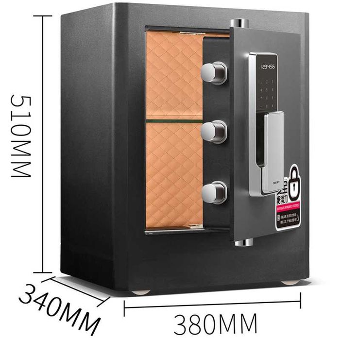 Seyf Deli Сейф Deli 4115G биометрический 510х380х340 56кг Скидки !!!