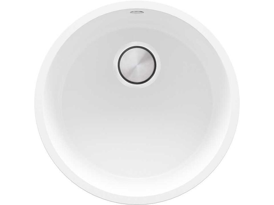 Бяла кръгла кухненска мивка за вграждане под плот Валета 50 460x460 мм