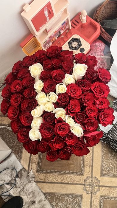 Именной букет розы