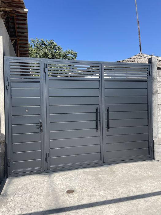 Ворота в стиле хай-тек