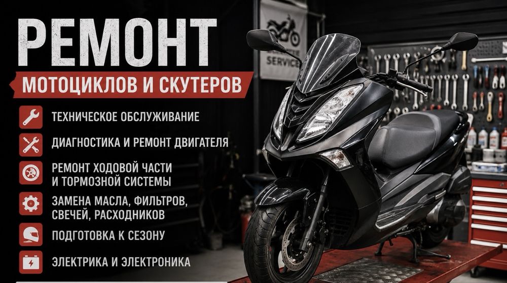 Ремонт мотоциклов и скутеров