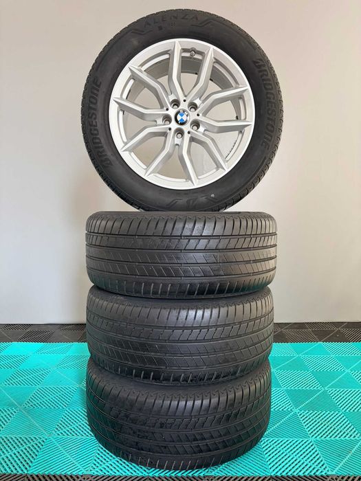 Jante cu anvelope vara 265 50 R19 Brigestone Alenza dot22 7mm Bmw G05 G06 X5 X6 style 734 stare impecabila