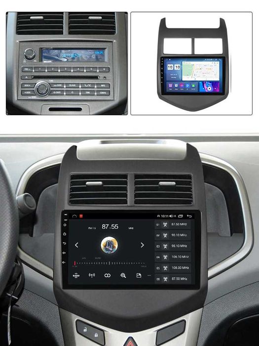 Navigatie Android 14 Chevrolet Aveo 2010-2015 4 Gb Waze CarPlay CAMERA