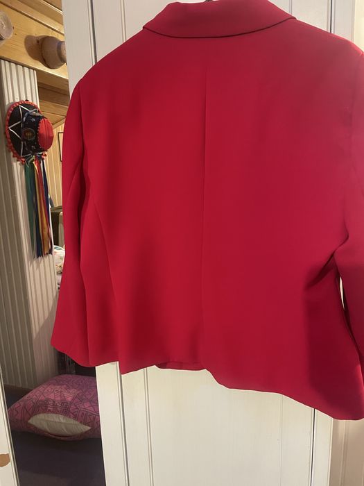 Sacou rosu Zara captuseala satin XL