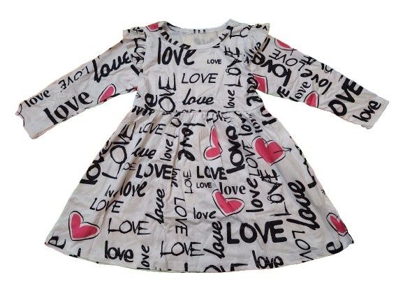 Детска рокля с принт - 2 размера
