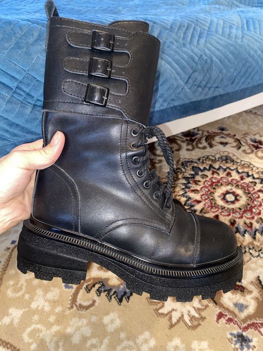 Полусапоги натуральный мех натур кожа