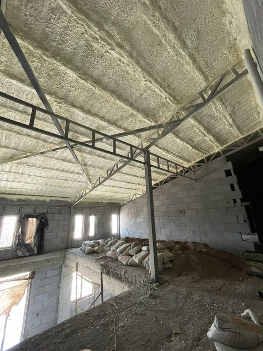 Пена Сепиш хизмати Самарканд ППУ утепления Пеной Мансарда Кровля Ангар