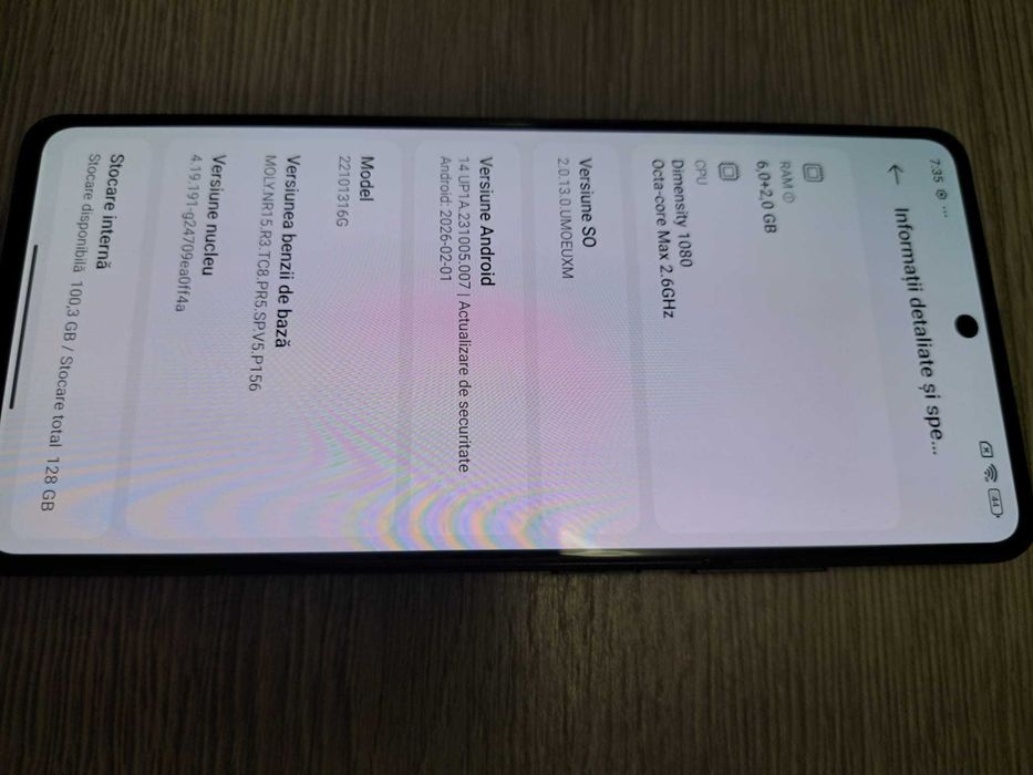 Telefon mobil Xiaomi Redmi Note 12 Pro, 6GB RAM, 128GB, 5G, Android 14