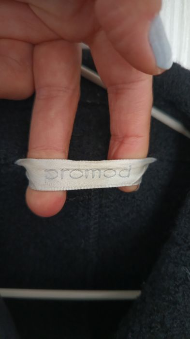 Palton dama mărimea S lana buclata negru