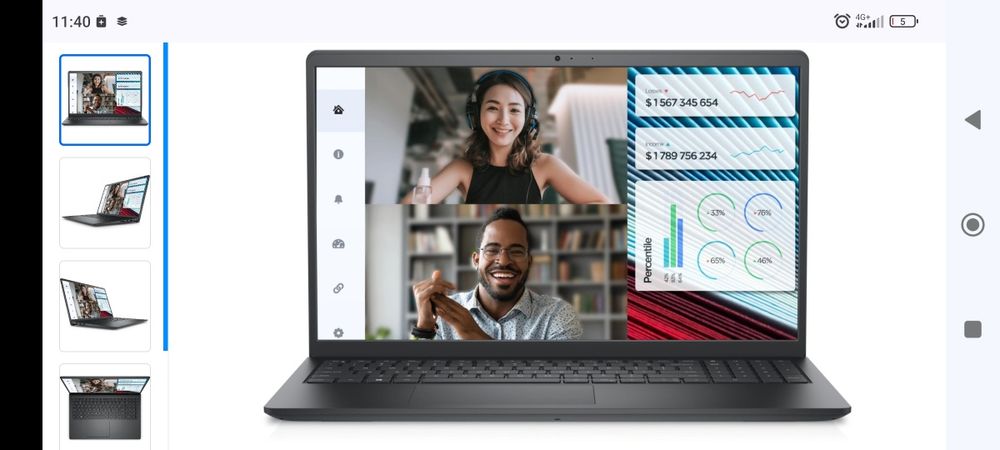 Ноутбук Dell VOSTRO 3520, i5-1235U, DDR4 8 ГБ / 512 SSD, 15.6" FHD