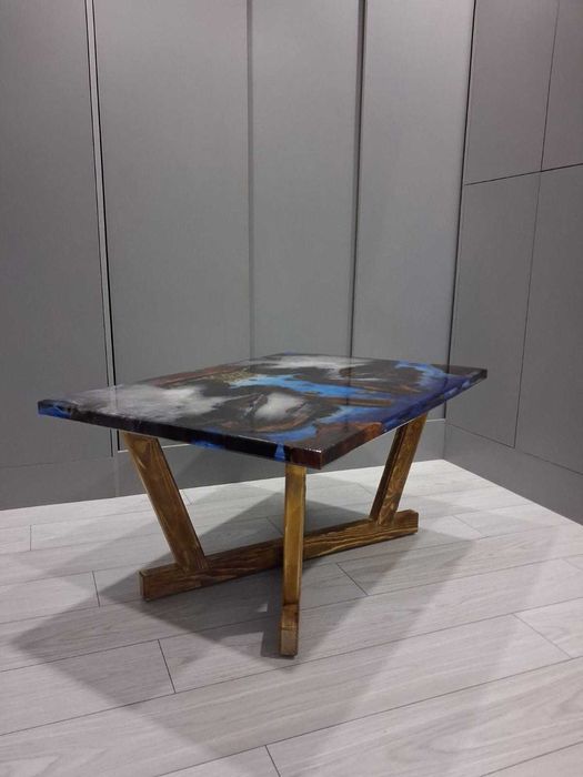 Masă de cafea cu rasină epoxidică