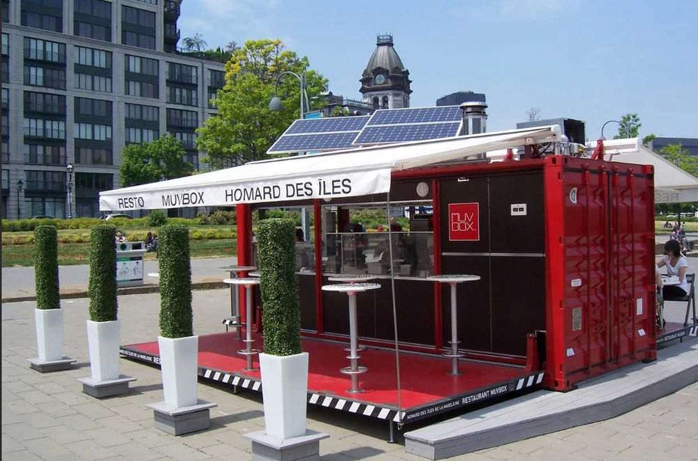 Konteynerdan kafe fast food uchun. Будка для фас фуда из контейнера