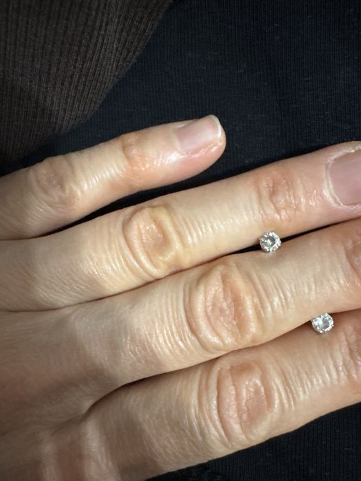 Серьги гвоздь серебро