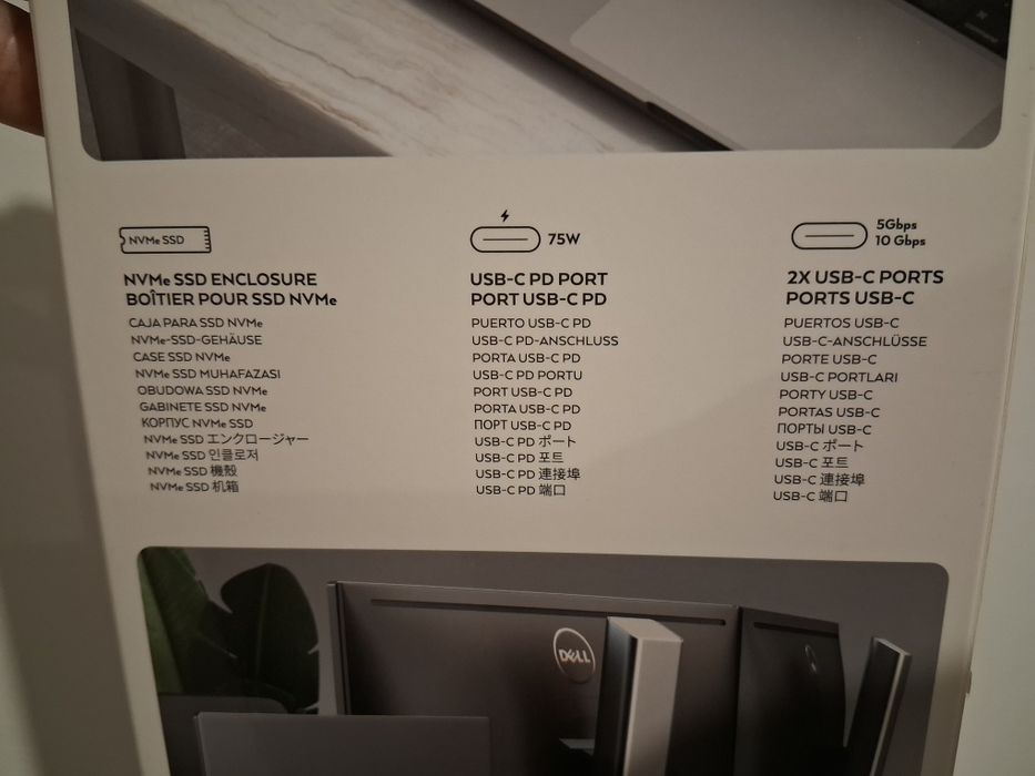 Docking station Satechi hdmi 4k display port,lan,slot ssd nvme,75w PD