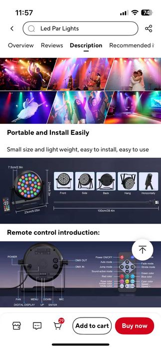 Somspot LED Прожектори многоцветни за сватба или парти