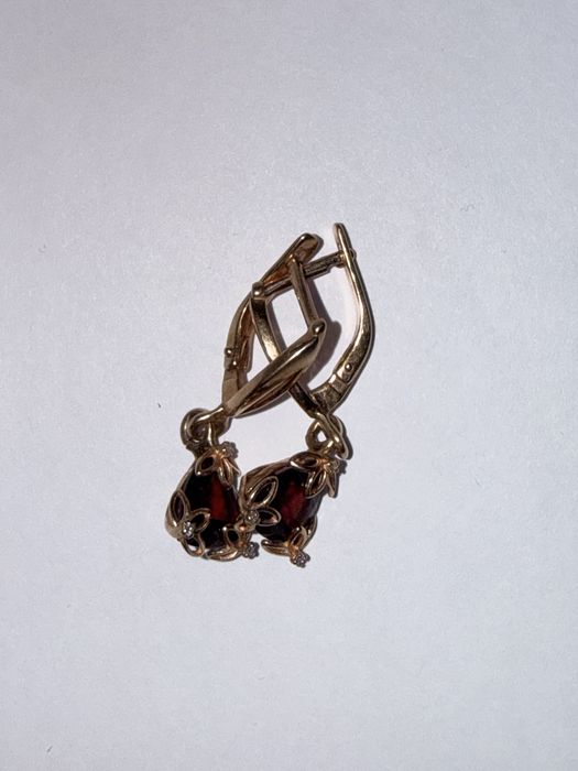 Серьги с гранатом