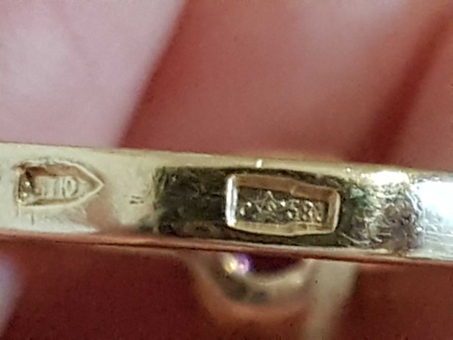 Руски, съветски златни пръстени. Проба 583.