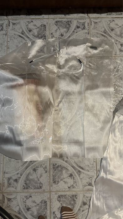 Vand material/tesatura alba rochie mireasa cu fibra optica LumiGram