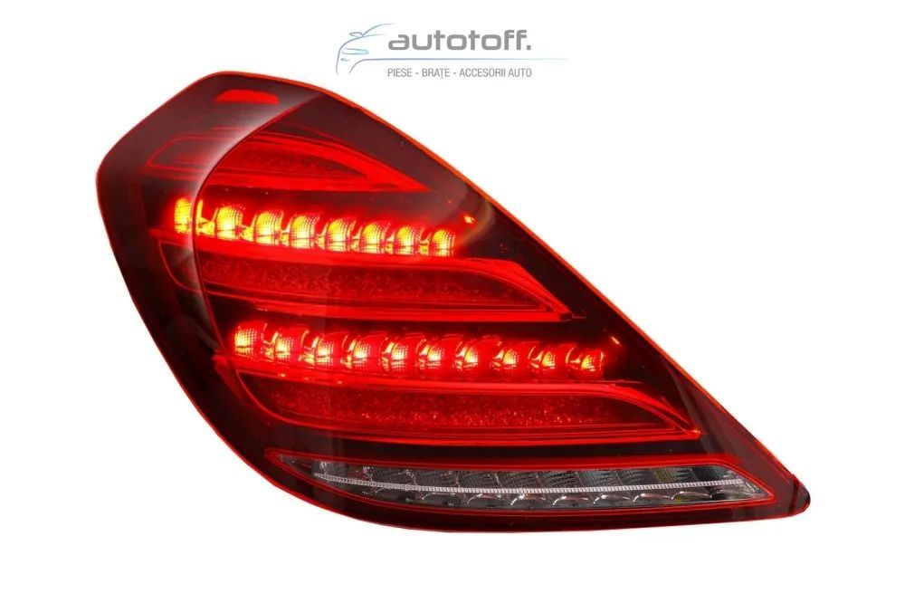 Stopuri Full LED compatibile cu Mercedes S-Class W222 (2013-2017) Semnalizare Secventiala Facelift Design