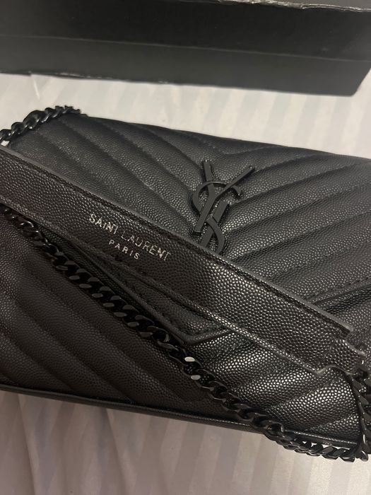 Geantă YSL neagră din piele