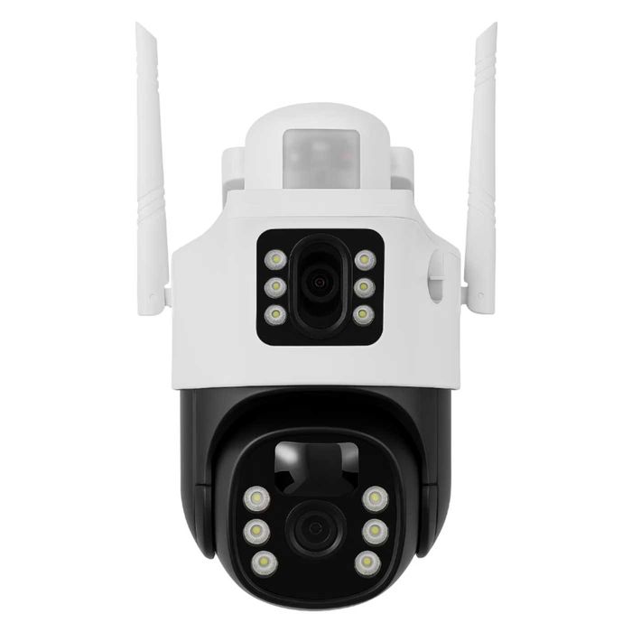 Camera Video Supraveghere dubla WIFI panou solar, 2 camere, 6MP, inregistrare card sau cloud