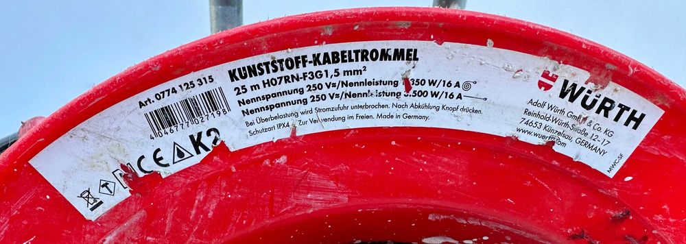 Wurth 0774/125/315 - Качествен немски удъджител макар 25метра