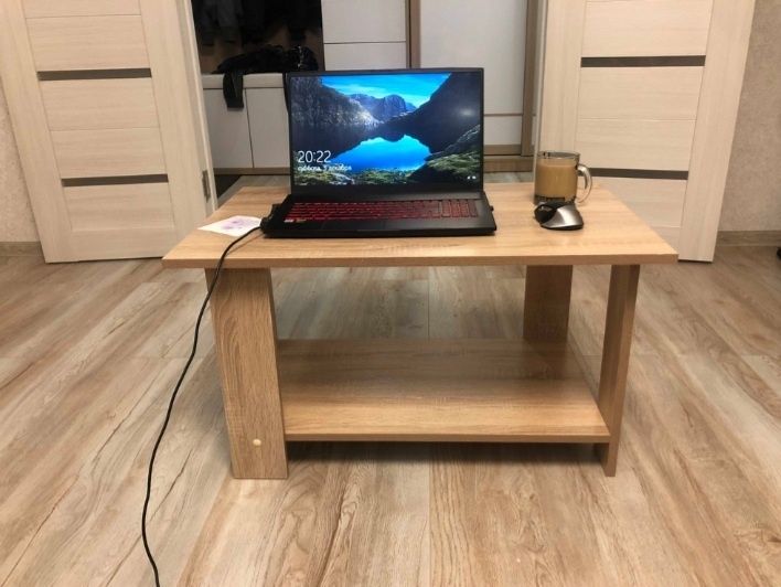 Столик журнальный деревянный лофт