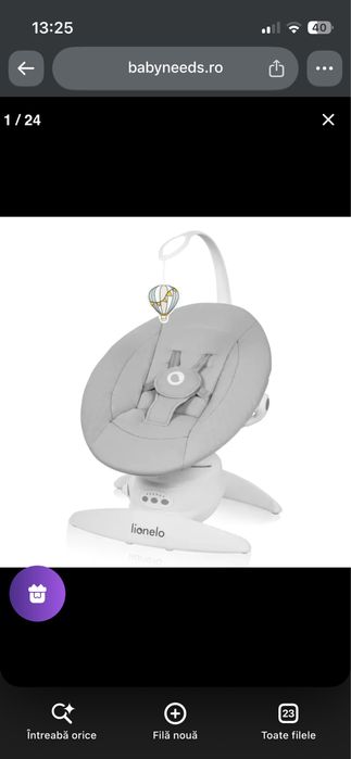 Balansoar bebe Lionelo Iris