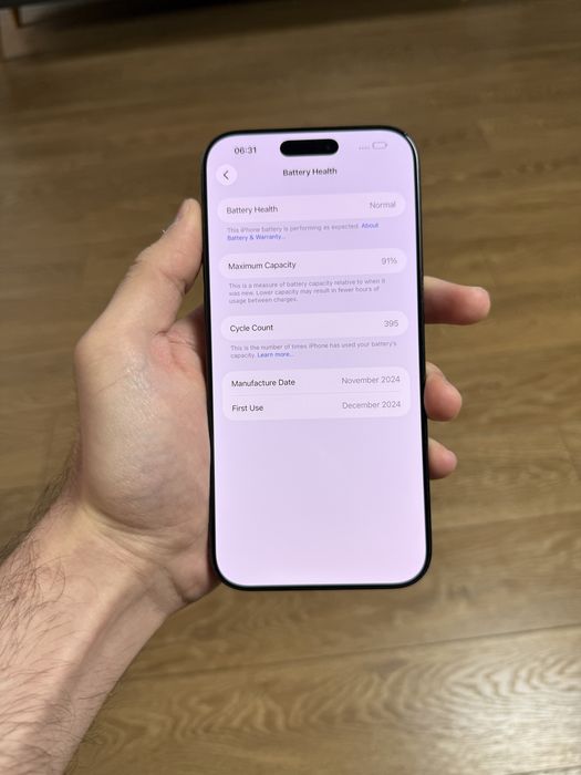 iPhone 16 Pro Max Black Titanium 256gb 91%