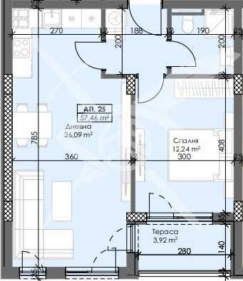 Двустаен апартамент Тракия 552-20680