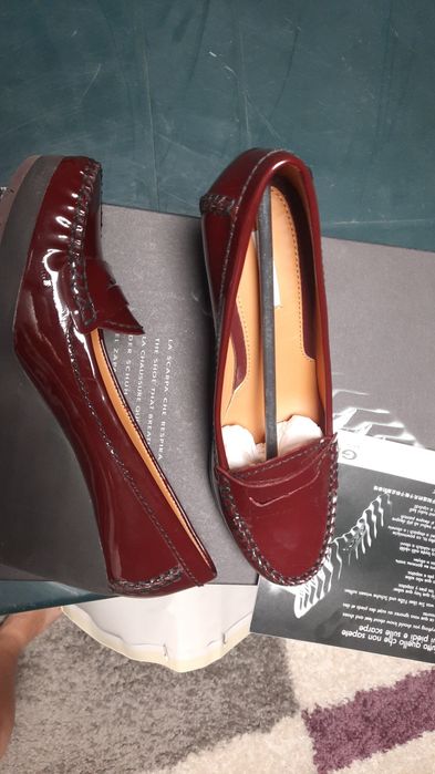 Geox дамски обувки мокасини на платформа високи официални