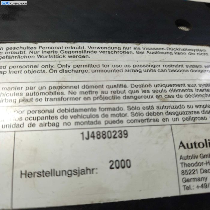 Airbag Scaun Stanga Volkswagen Bora 1998 - 2005 Cod 1J4880239 [1205]