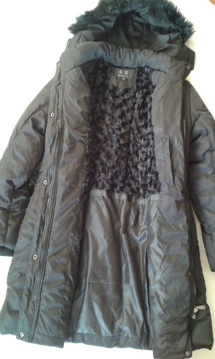 Ново дамско пухено яке с дължина до коляното