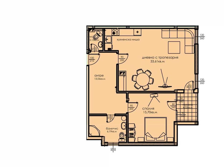 Продава се Двустаен апартамент в с. Марково, Област Пловдив - 95 кв.м за 751 €/кв.м - Снимка #14
