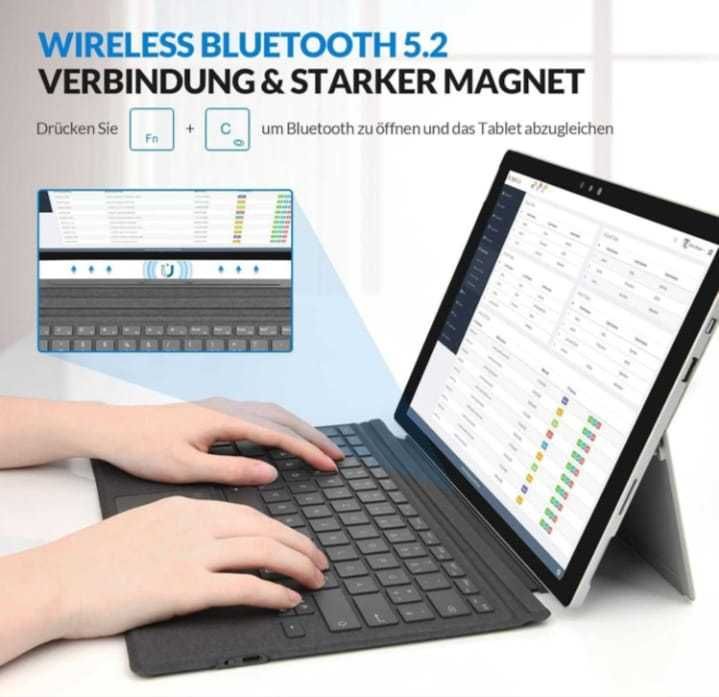 Tastatură Rii Surface pt Surface Pro 7 Pl/Pro 7 / Pro 6 / Pro 5 / Pro4