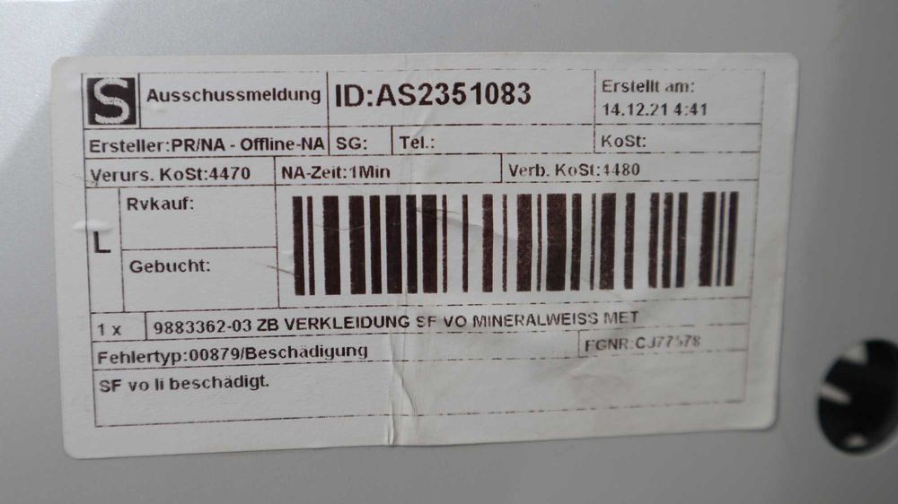 Предна броня БМВ 5 серия Г30 Г31 Фейслифт BMW G30 G31 LCI