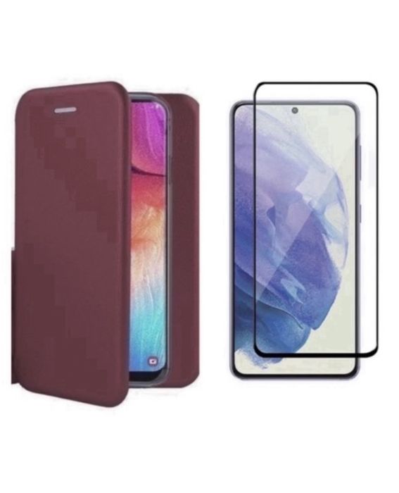 Samsung A15/A16/A17/A26/A36/A56 Husa Flip Piele Eco + Folie Sticla