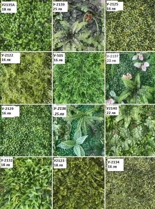 Изкуствена трева Пано 60/40см различни модели