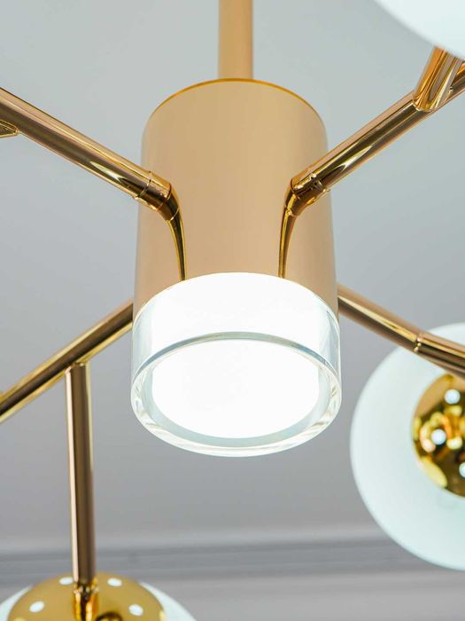 Lyustra metal korpusli, 2 xil rang, spalniy, oshxona, zal uchun qandil