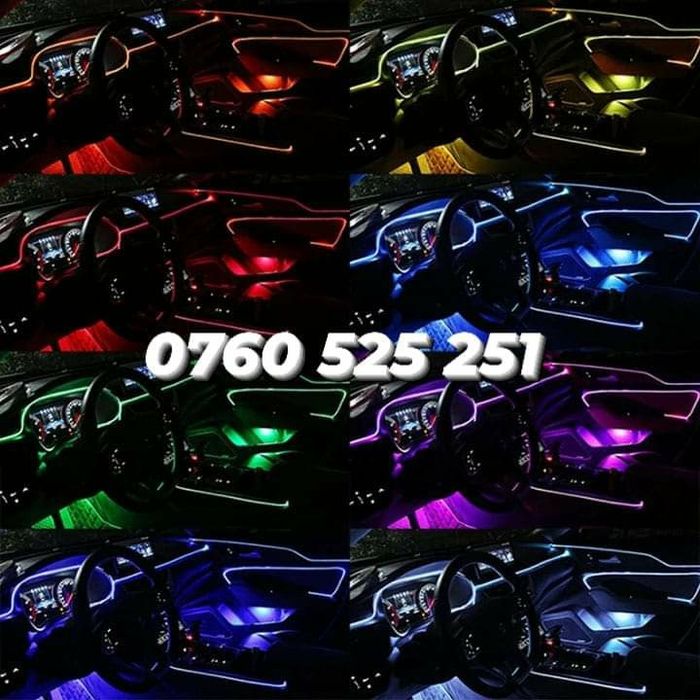 Kit Lumină Auto OEM-LED-6M, Multicolor Cu Aplicația Telefon Bluetoot