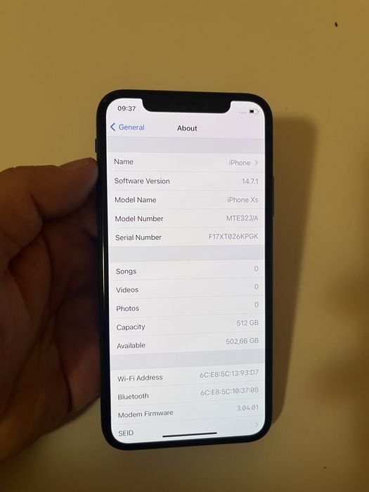 Iphone Xs 512GB черен