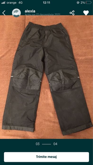 Pantaloni din fas iarna 7-8ani