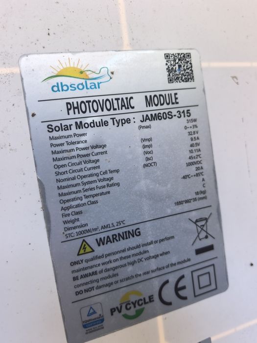 Vand panouri fotovoltaice / solare 290 - 315W