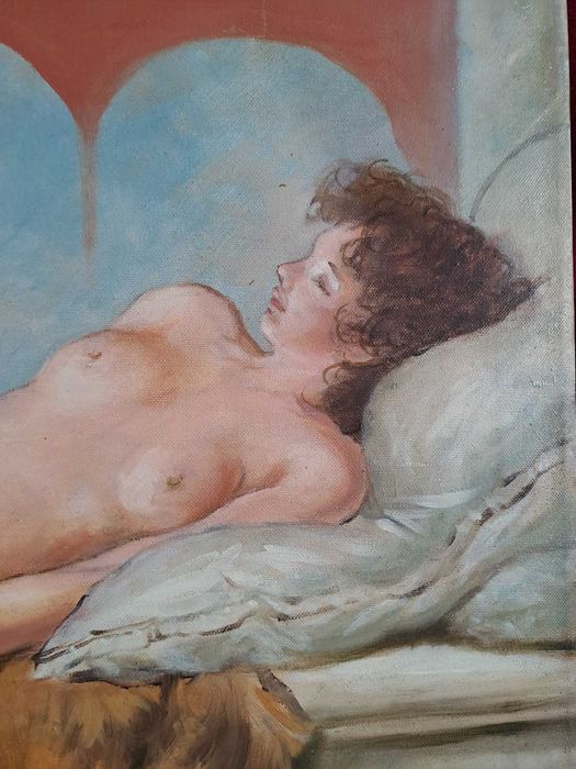 tablou pictura pe panza semnat 50/70 cm