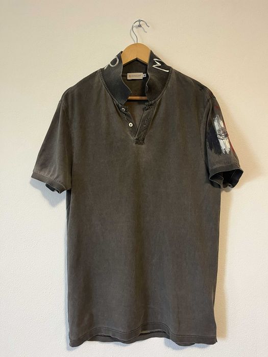 Tricou Polo Moncler Marimea M, Original 100%, Editie limitata (pictat manual) model unic
