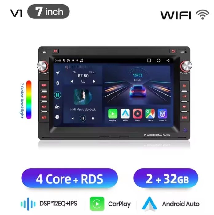 Unitate multimedia Android 2DIN + CANBUS HiWorld, compatibil VW Passat