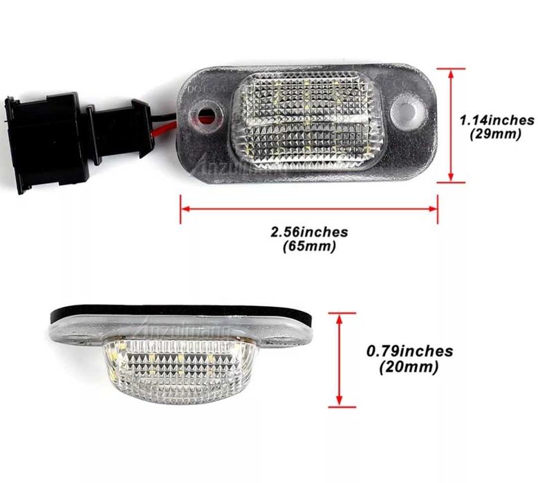 Лед плафони за регистрационния номер за VW golf 3 polo seat сеат