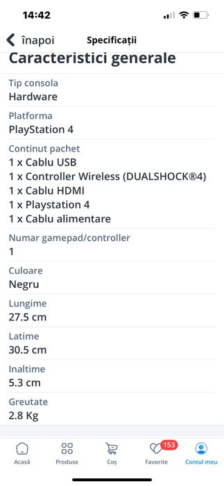 Consola Sony PlayStation 4 Slim                 PS4