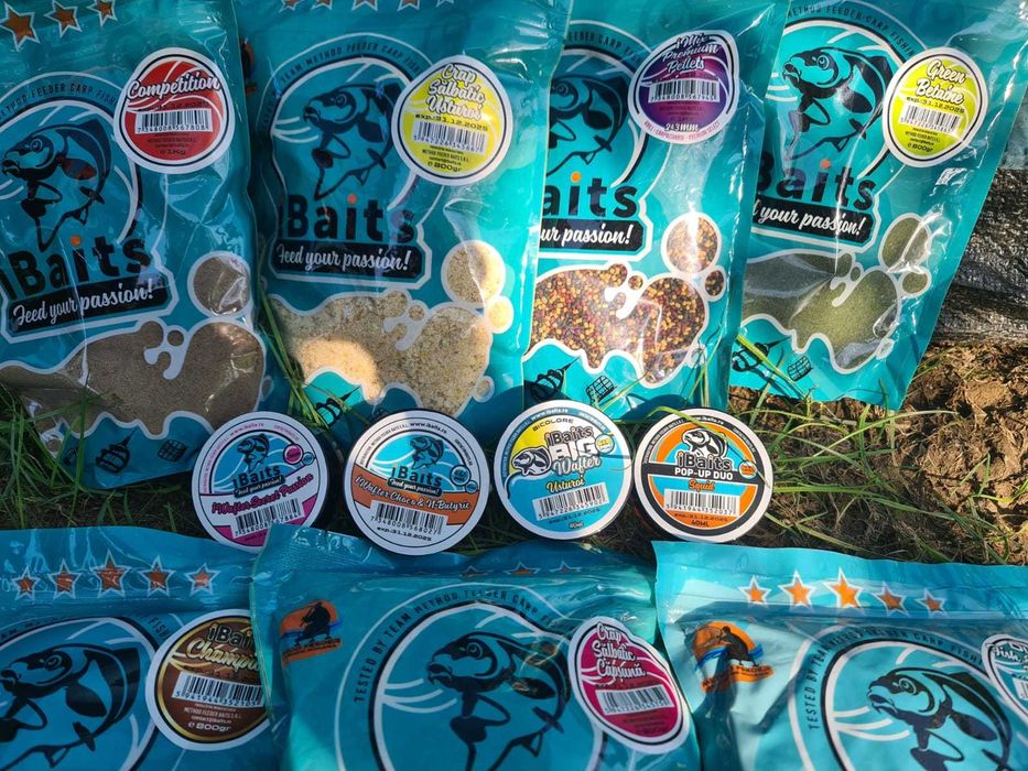 Pachet 9 pungi nada + 6 cutii wafters iBaits pescuit Feeder